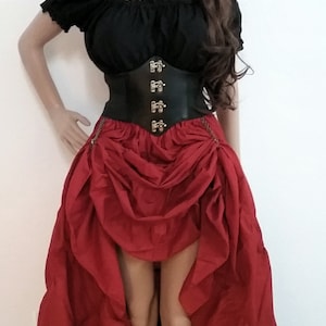 RENAISSANCE Skirt STEAMPUNK 100% Cotton 10 yards wide Pirate VICTORIAN Costume Medieval Choose Color image 2