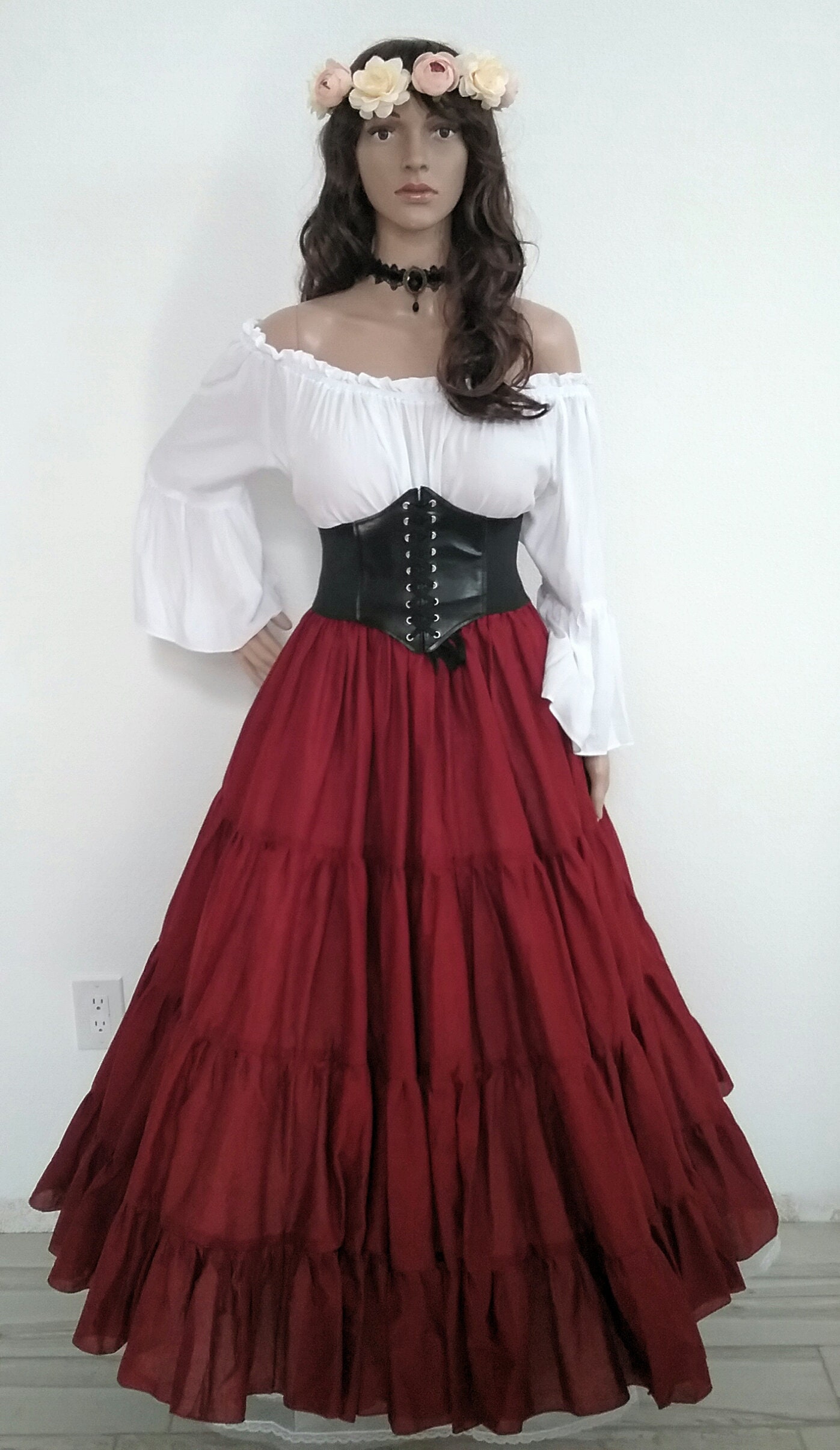 READY TO SHIP Renaissance Dress Pirate Corset Gypsy Chemise Waist