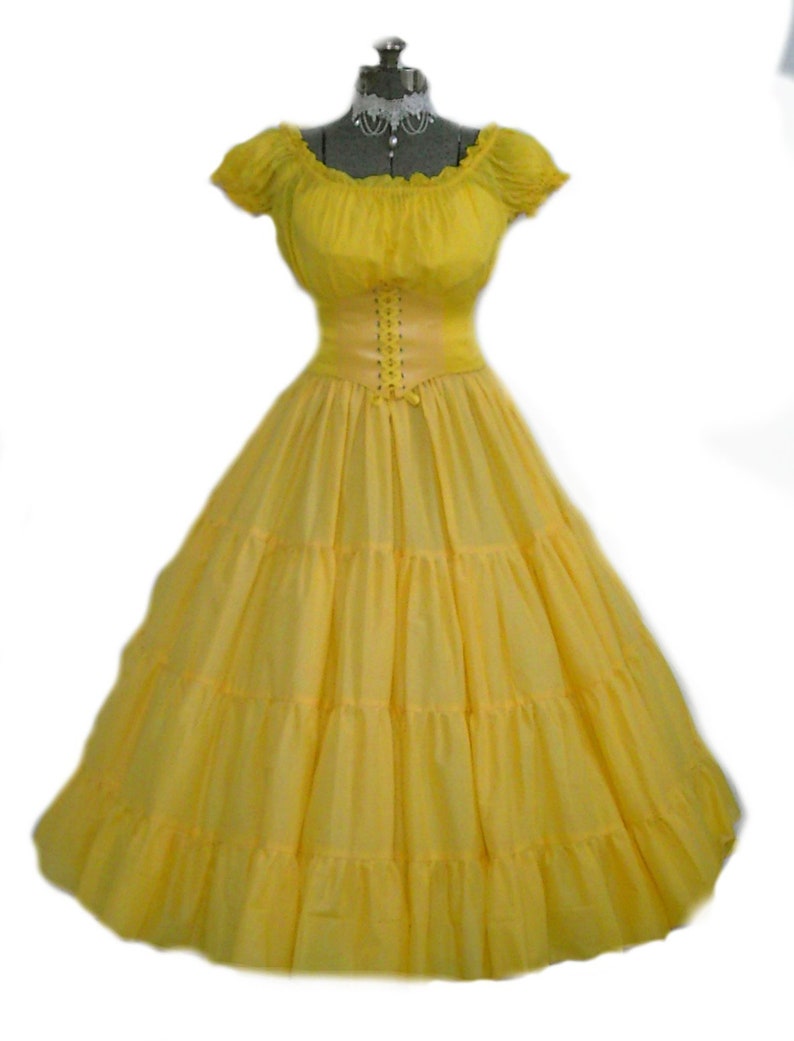 READY TO SHIP Belle Cospaly Costume Beauty and the Beast Disney Inspired Halloween Costume Adult Yellow image 1