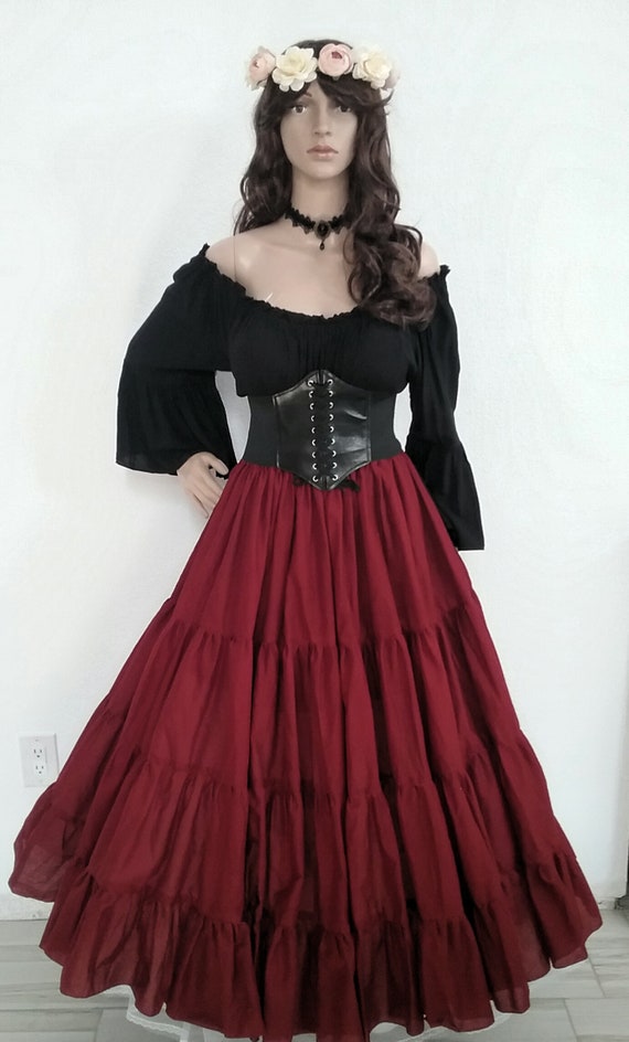 Renaissance Waist Cincher - Pirate Waist Belt - Corset - Red Faux Leather -  Steampunk, SCA, LARP, POTC Costume ($35) found…