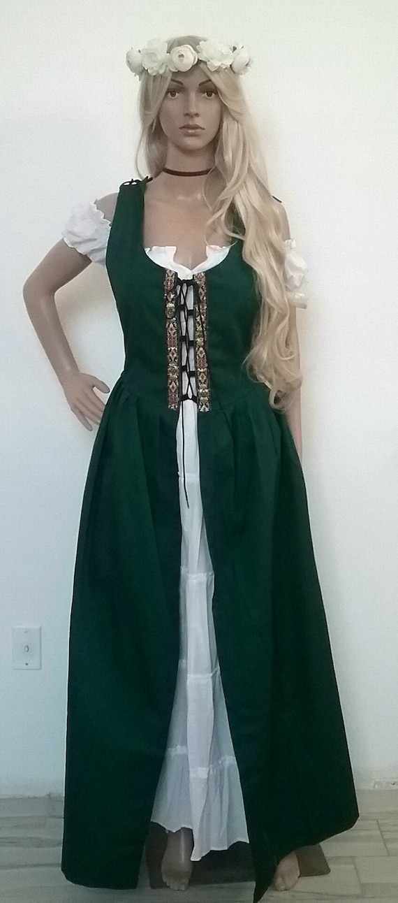 Renaissance Dress Corset Boning Overdress Medieval Irish Celtic Renaissance Dress Corset Boning Overdress Medieval Irish Celtic