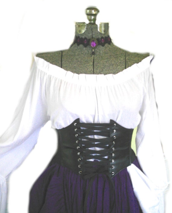 Renaissance Dress Pirate Gypsy Chemise Corset Outfit Waist 