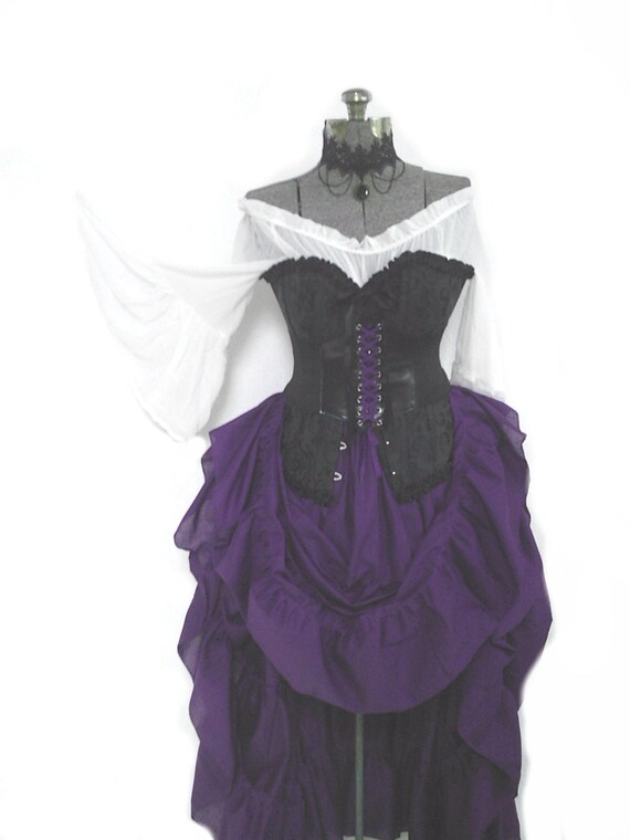 purple steampunk dress