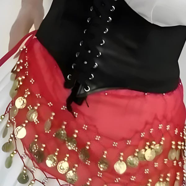 Coin Belt, Hip Scarf, Choose Color