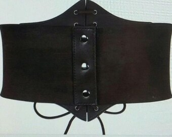 Renaissance Corset Belt Plus 5X 6X Black Waist Cincher  display picture 1