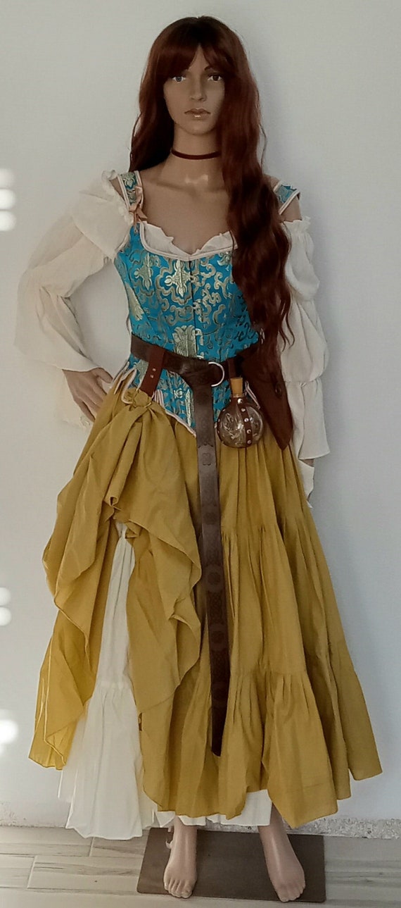 Medieval Renaissance Corset Dress, Custom Made, Choose Pieces 