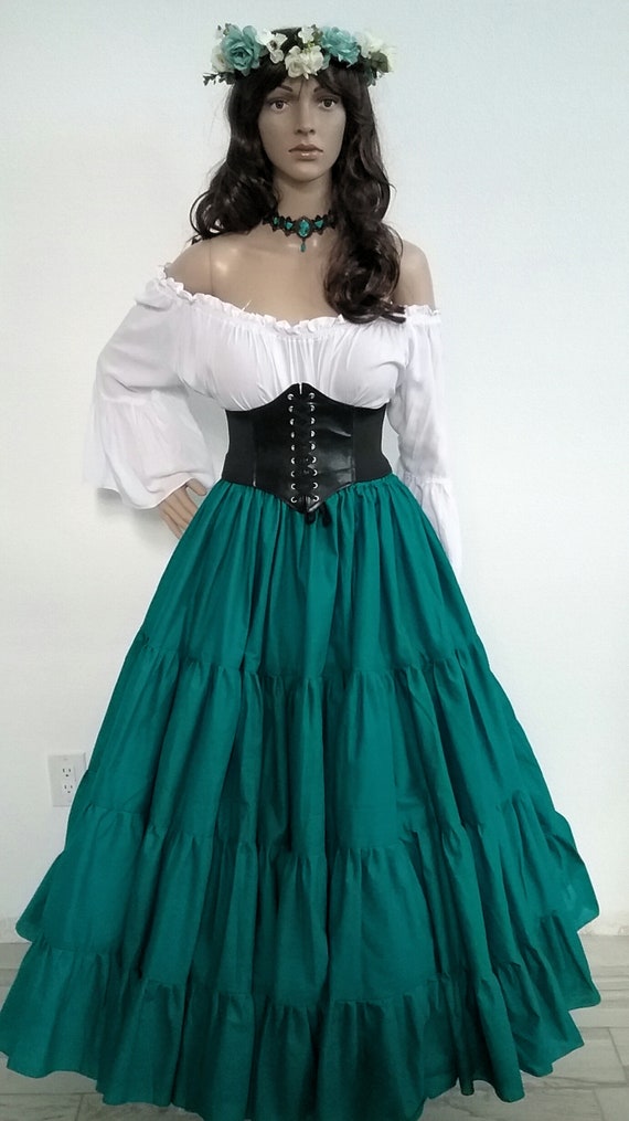 The Pirate Corset in Aqua