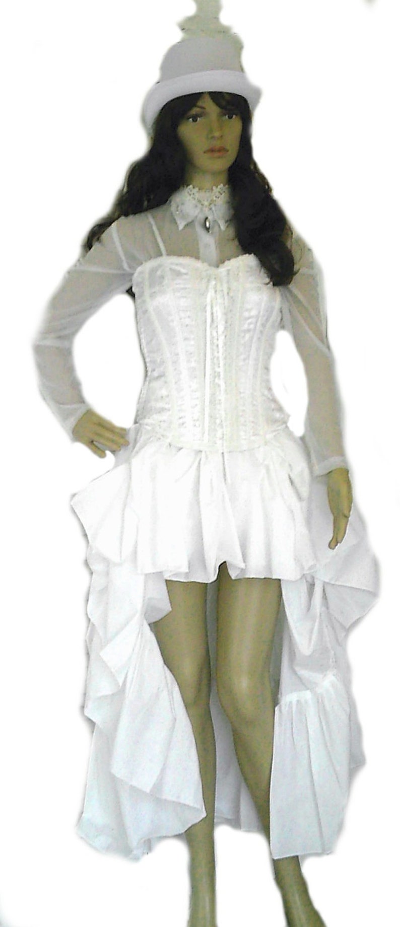 RENAISSANCE Skirt STEAMPUNK 100% Cotton 10 yards wide Pirate VICTORIAN Costume Medieval Choose Color White