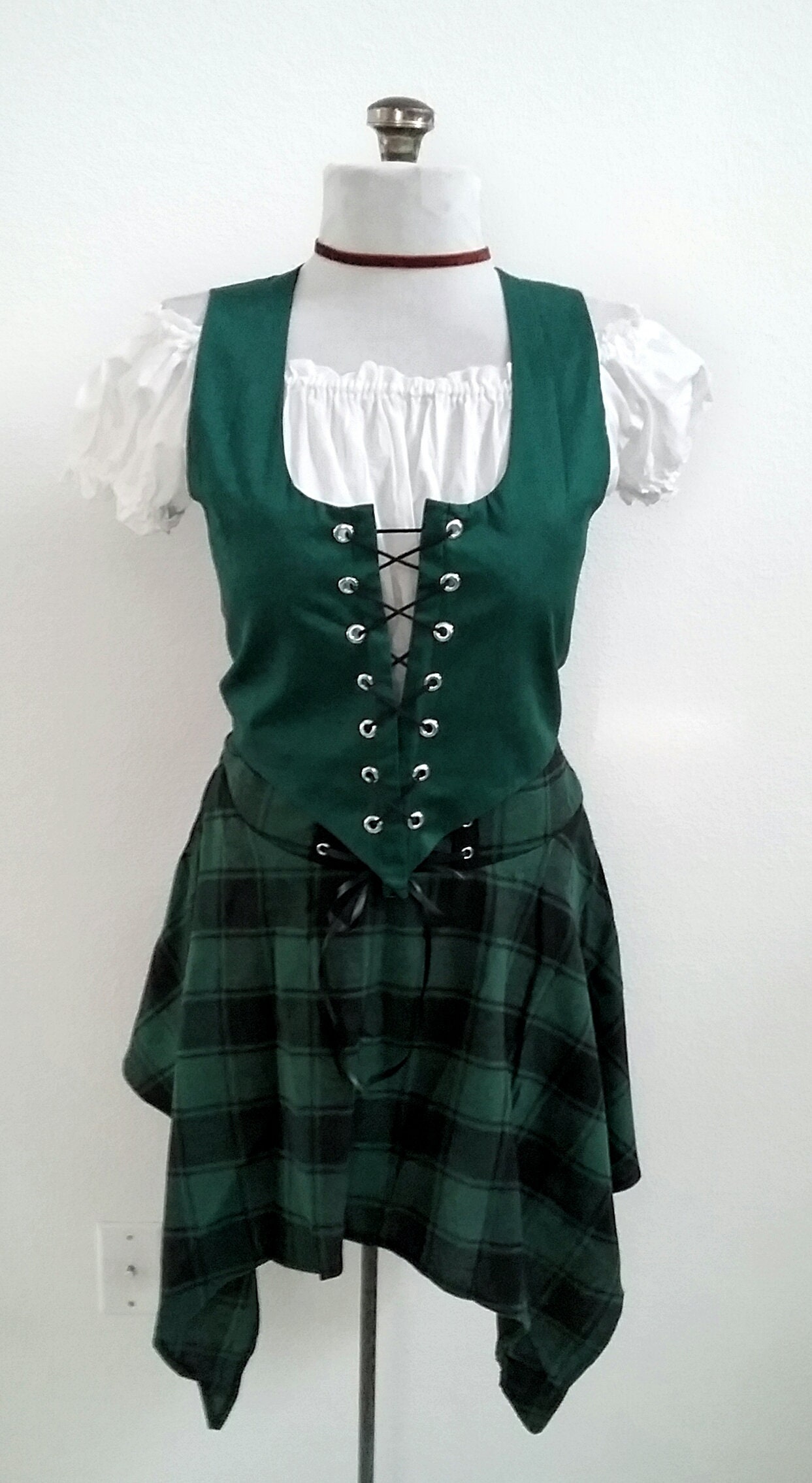 chinese dress ladies Women's Gothic Strappy Cutout Splice Plaid Dress – Punk Design