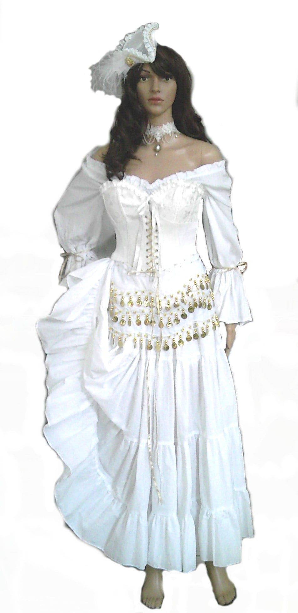 flowy white pirate dress the 'Free Flow' | Land Pirate