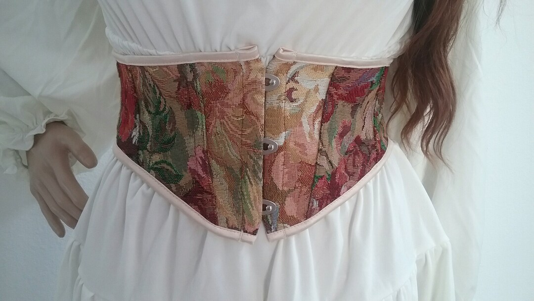 Renaissance Floral Corset Belt Red Etsy