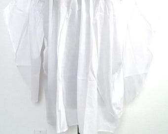PLUS Renaissance Blouse, White, Cotton, Long Tiered Sleeve, Chemise