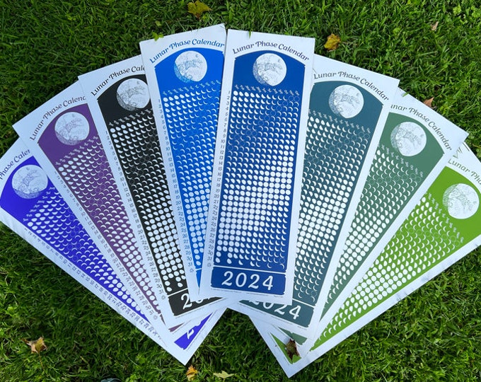 2024 2023 Lunar Phase Calendars, 2024 Moon Calendar, 2024 in a Tube