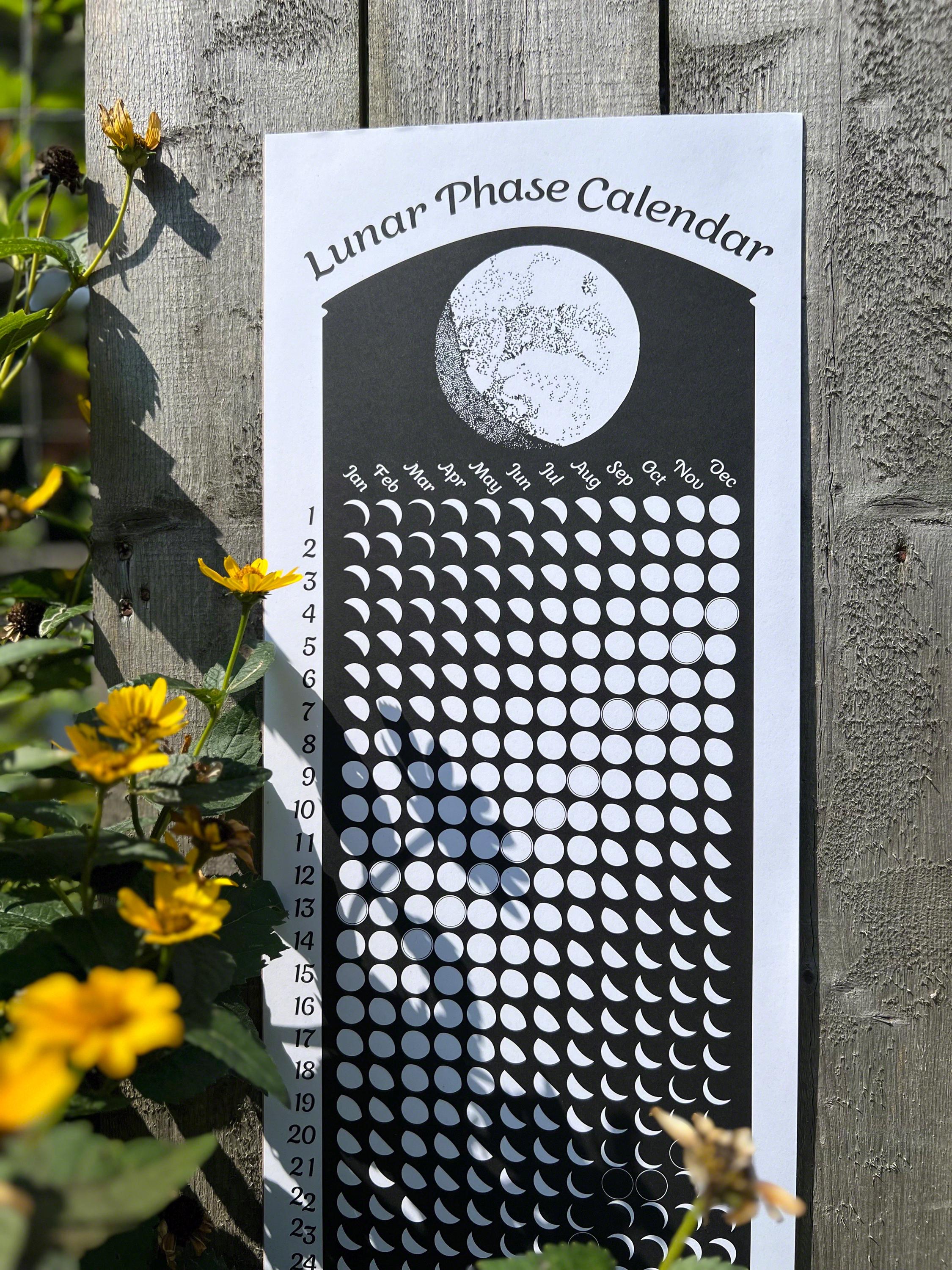 2025 Black Lunar Phase Calendar, 2025 Lunar Phase Calendar
