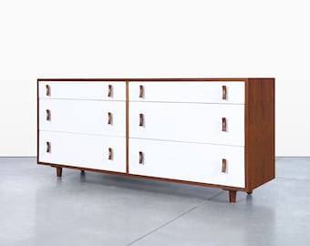 Vintage Walnut and Lacquered Dresser by Stanley Young for Glenn of California