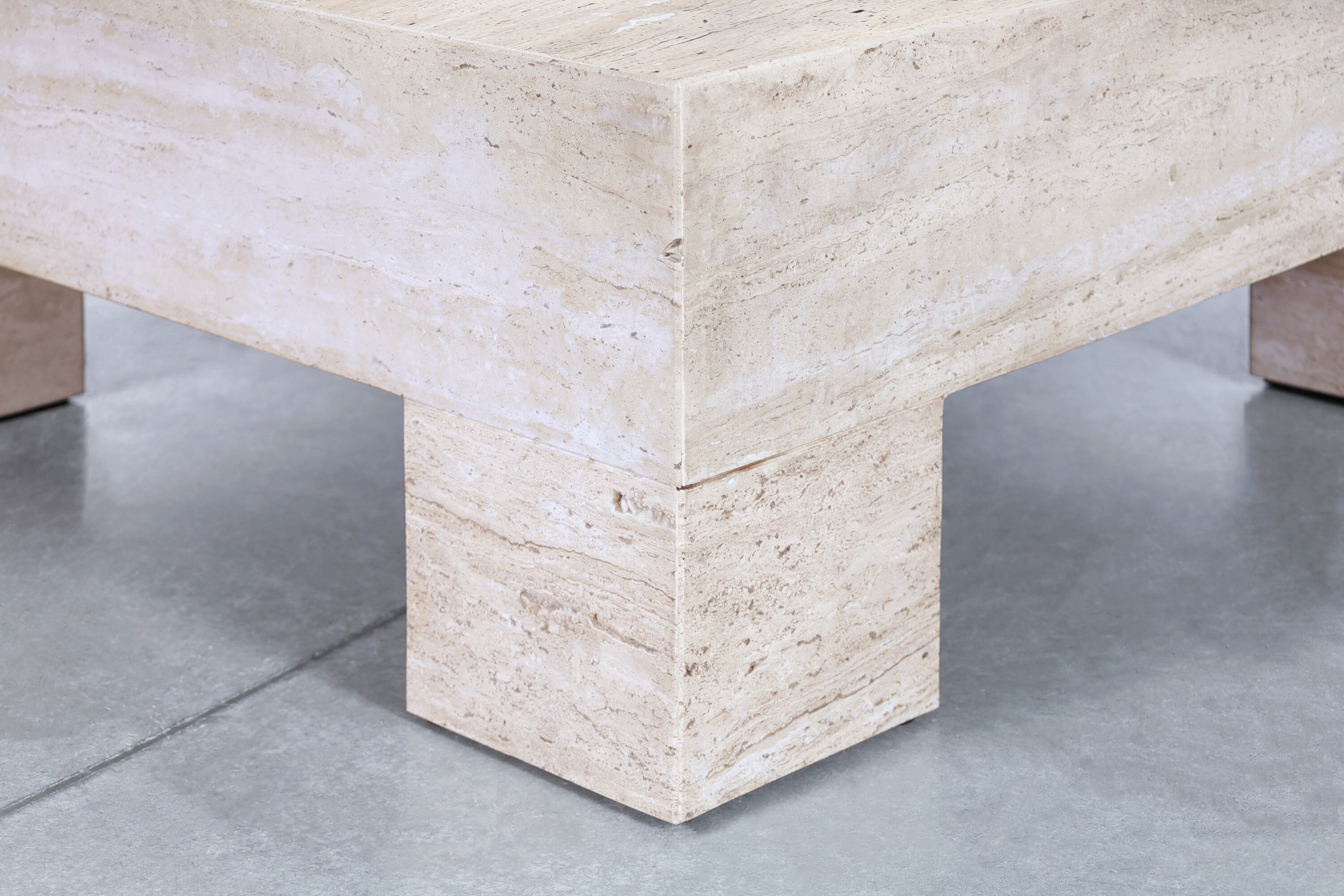 Monumental Italian Travertine Coffee Table - Etsy