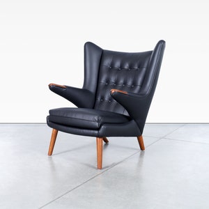 Danish Modern Leather "Papa Bear" Chair by Hans J. Wegner for A.P. Stolen