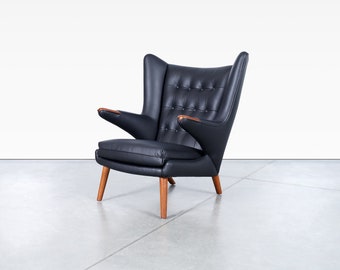 Danish Modern Leather "Papa Bear" Chair by Hans J. Wegner for A.P. Stolen