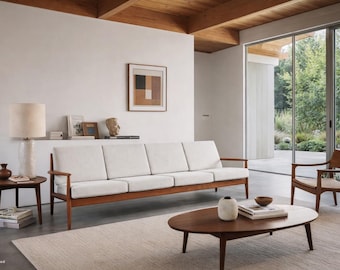 Danish Modern Teak Sofa by Grete Jalk for France and Son, 1960s