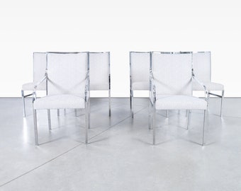 Vintage Chrome Dining Chairs by Pierre Cardin for Dillingham