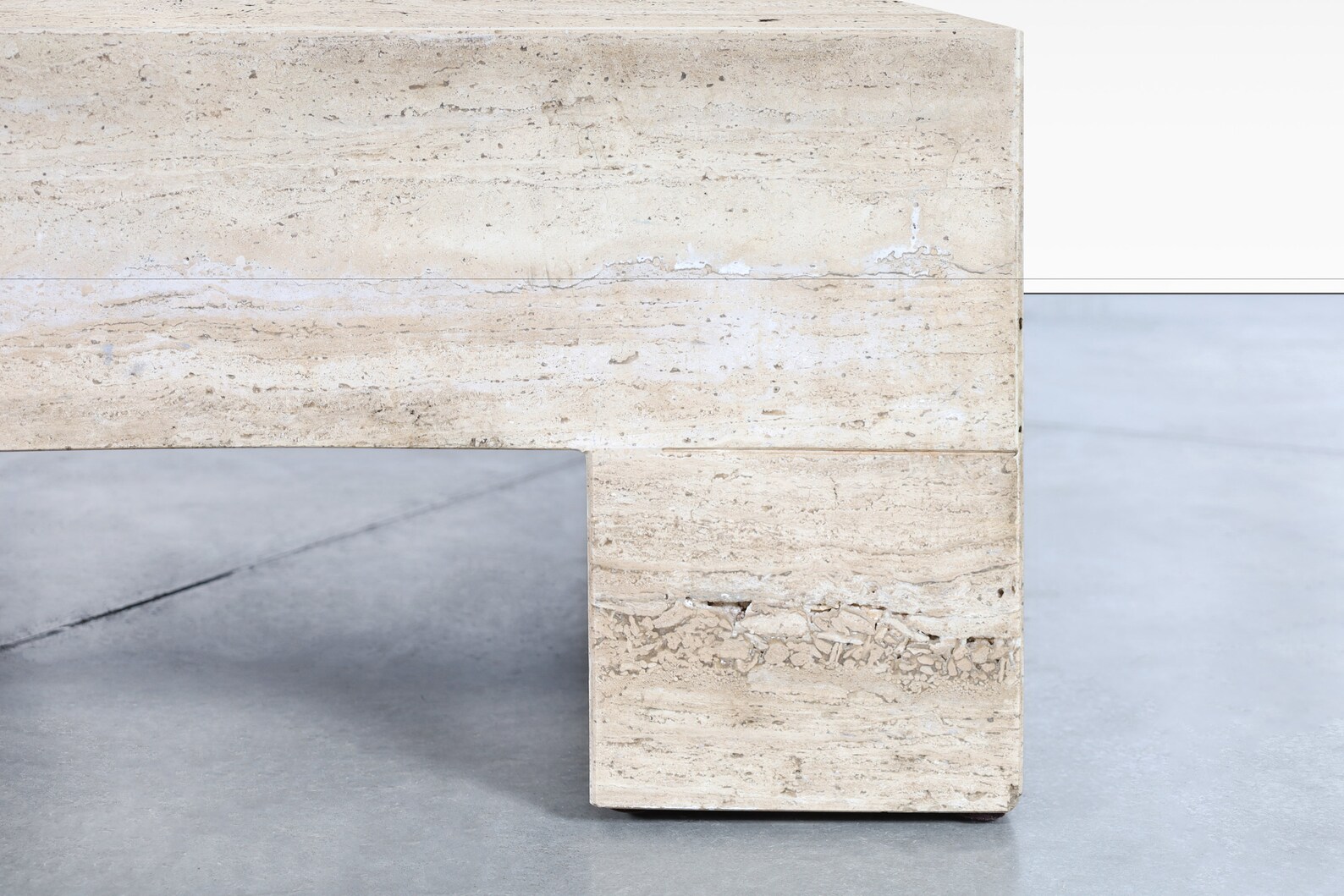 Monumental Italian Travertine Coffee Table - Etsy