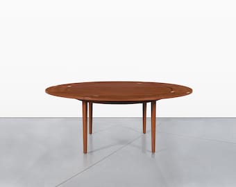 Danish Modern Expanding “Flip-Flap” Dining Table by Dyrlund, 1960s
