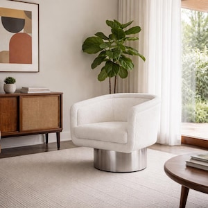 Mid-Century Chrome Swivel Lounge Chair by Leon Rosen for Pace Collection, 1970s