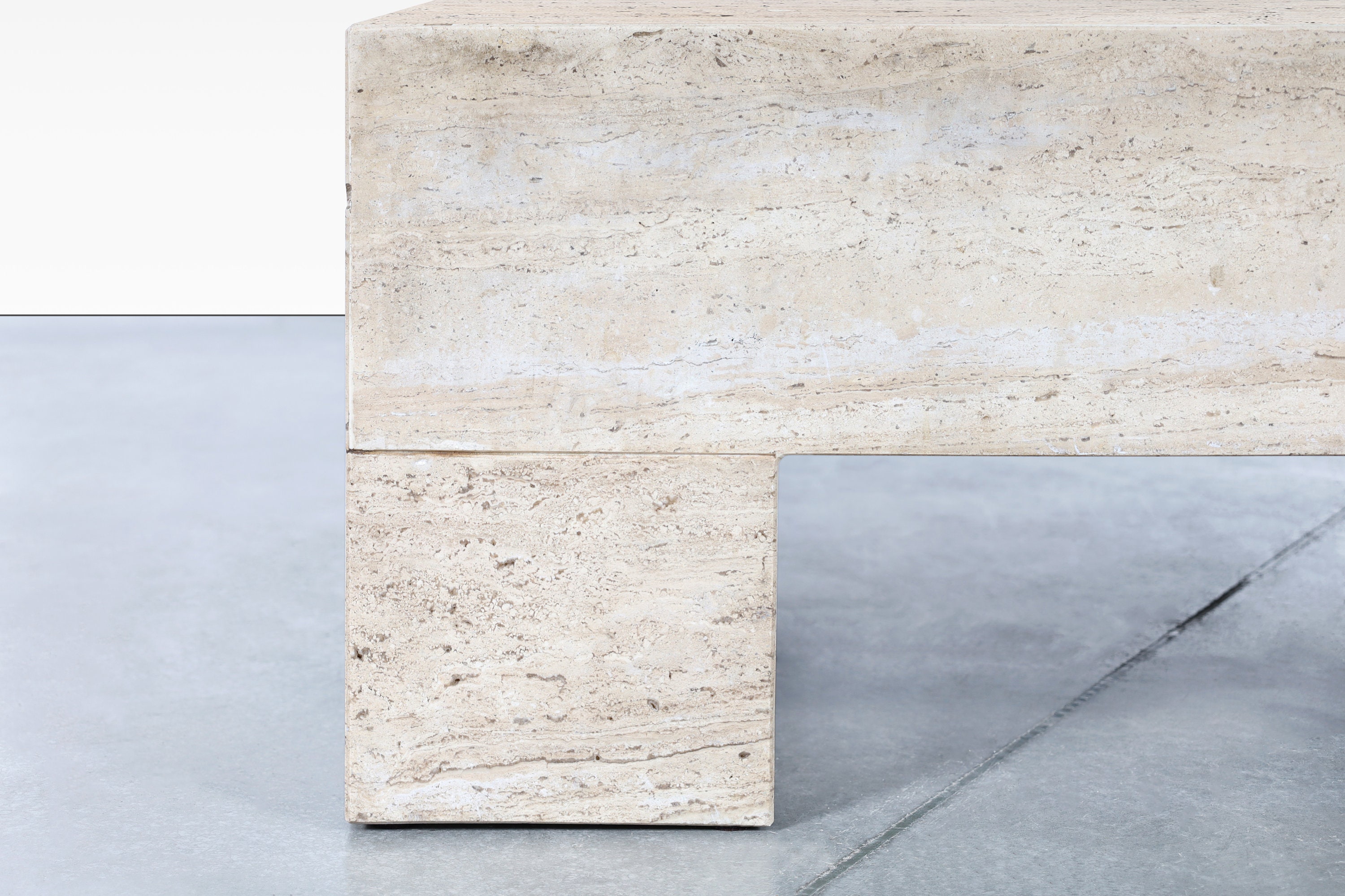 Monumental Italian Travertine Coffee Table - Etsy