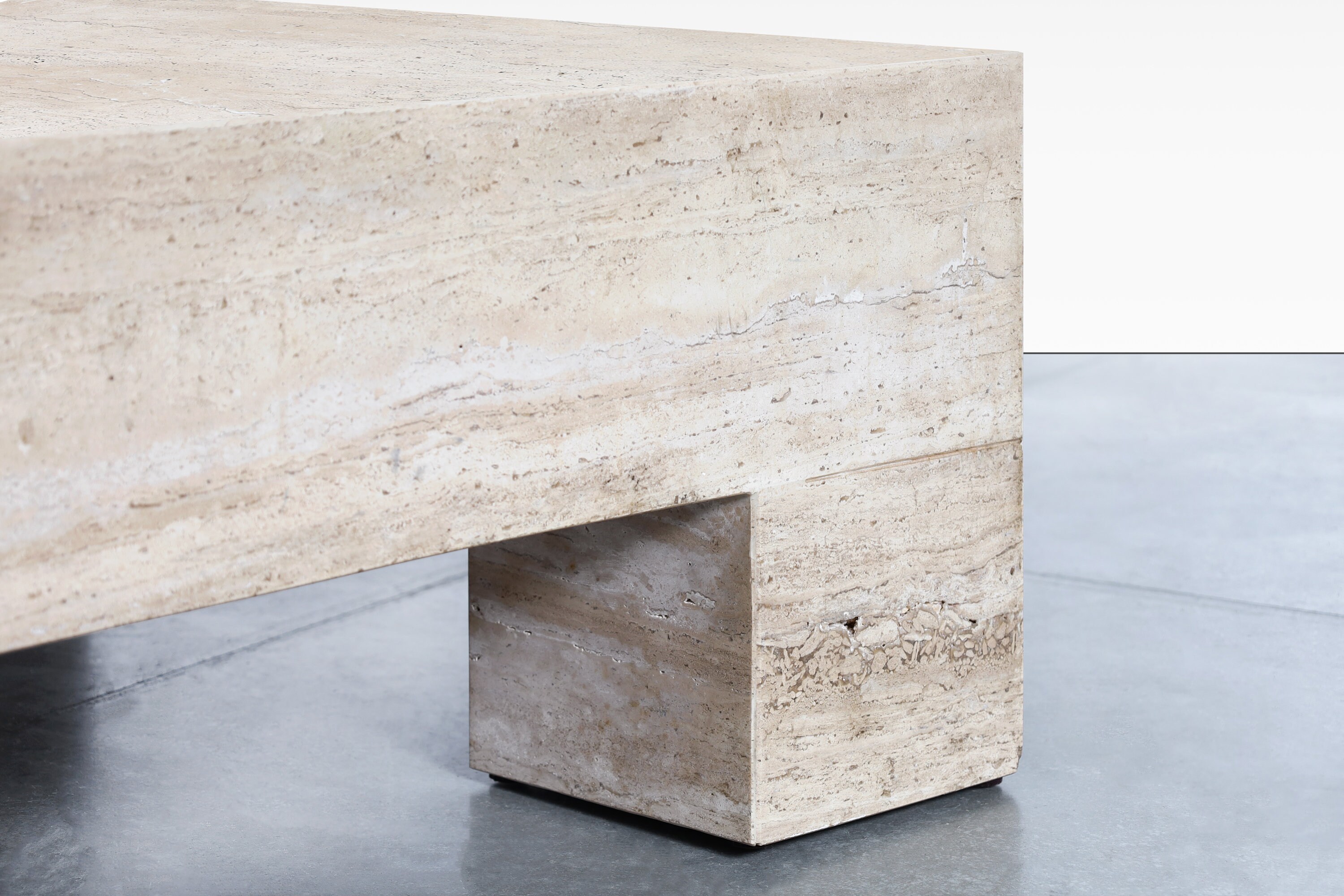 Monumental Italian Travertine Coffee Table - Etsy