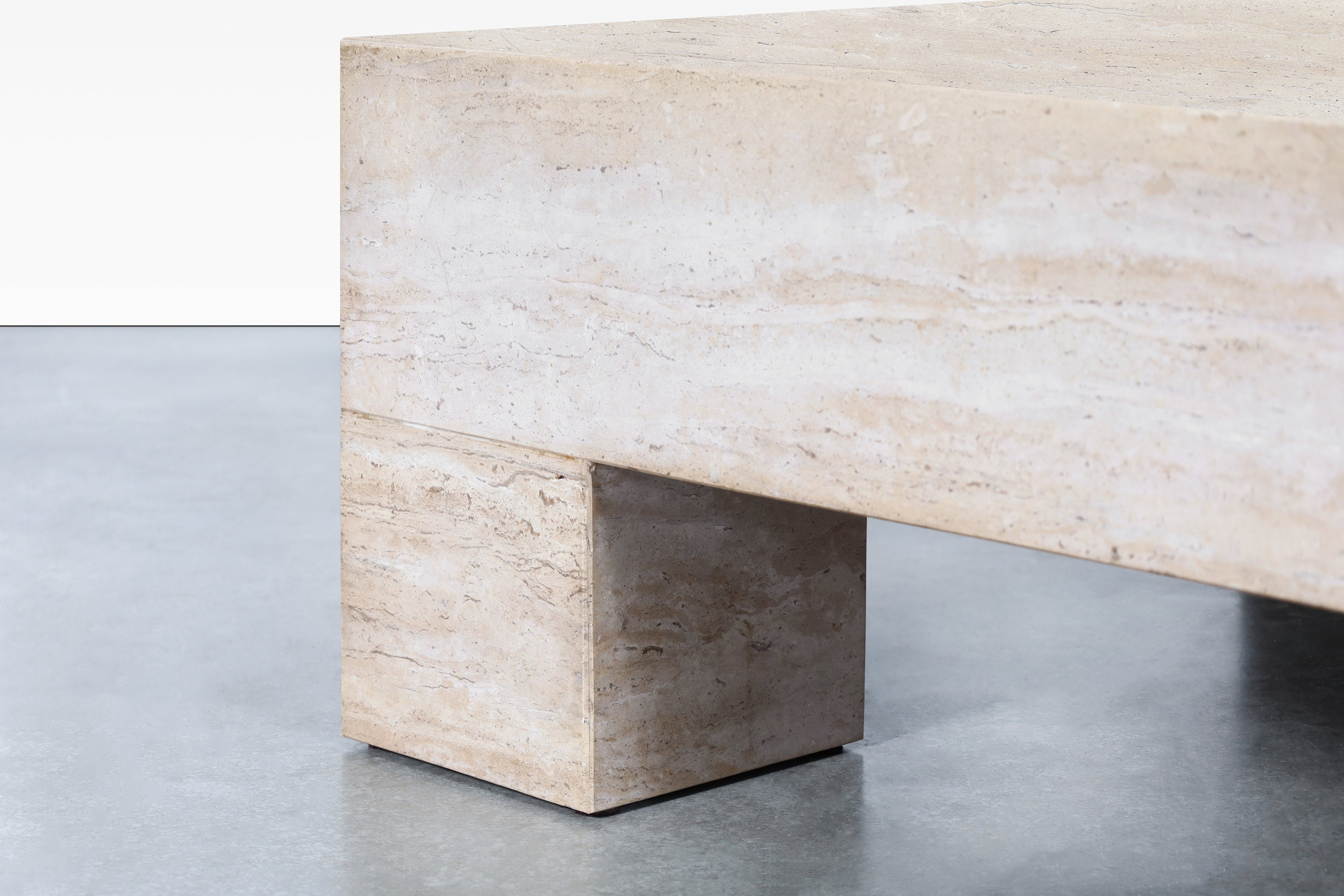Monumental Italian Travertine Coffee Table - Etsy