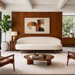 Mid-Century Modern "Cloud" Walnut Sofa by Adrian Pearsall