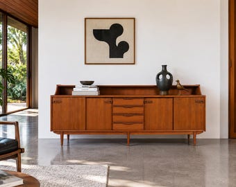 Mid-Century Modern English Teak Credenza / Sideboard, 1960s
