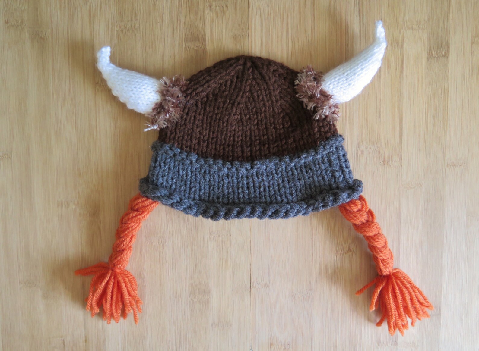 Viking Hat With Braids Knitted Viking Hat Knit Viking Hat Etsy