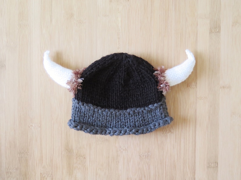 Knitted Viking Hat Knit Viking Hat With Horns and Fur Etsy Canada