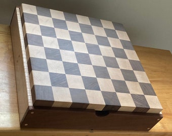 Walnut and Hard Maple End Grain Chessboard