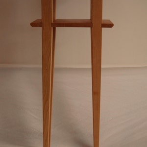 Cherry Asian Side Table with Shelf