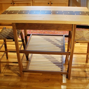 Walnut and Hard maple Kitchen Island