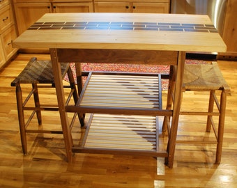 Walnut and Hard maple Kitchen Island