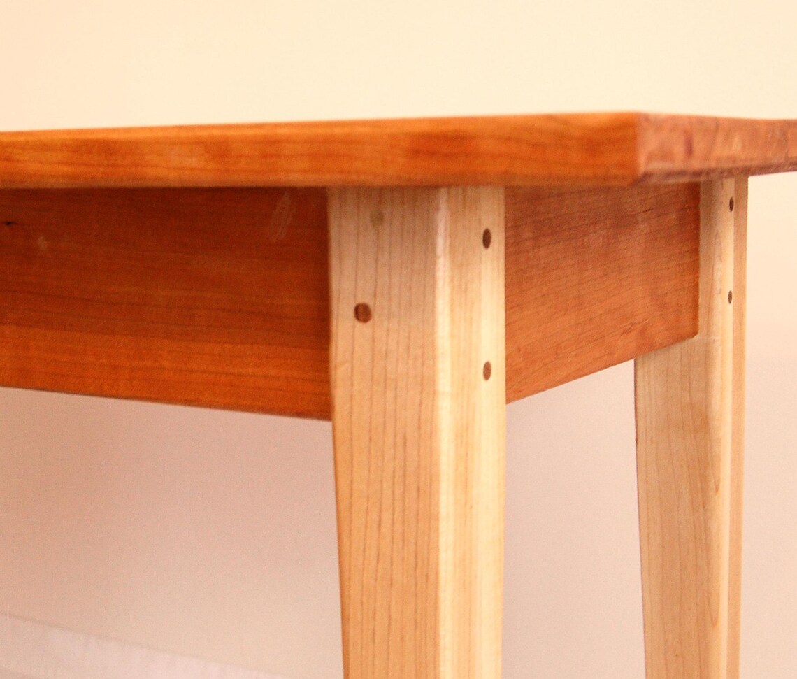 Shaker Style Hard Maple and Cherry Sofa Table Etsy
