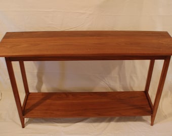 Shaker Walnut Sofa Table with shelf