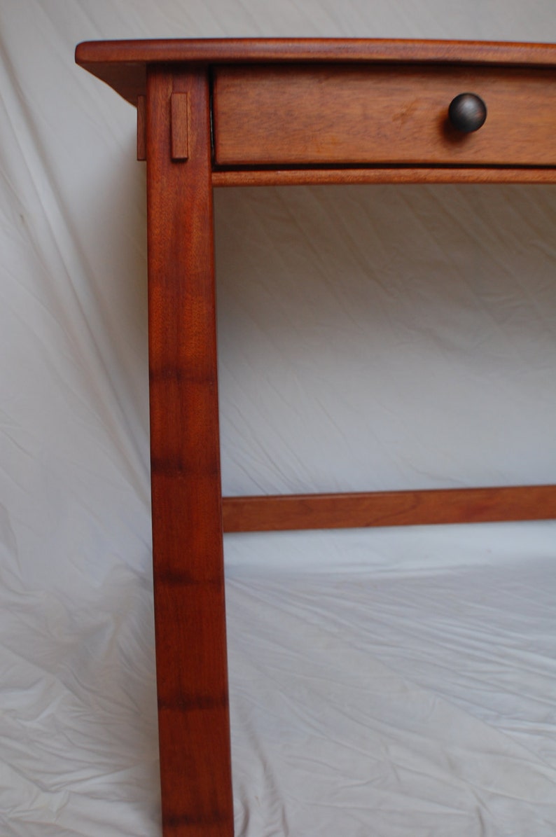 Mahogany Desk With Flip Down Front Keyboard Drawer Etsy