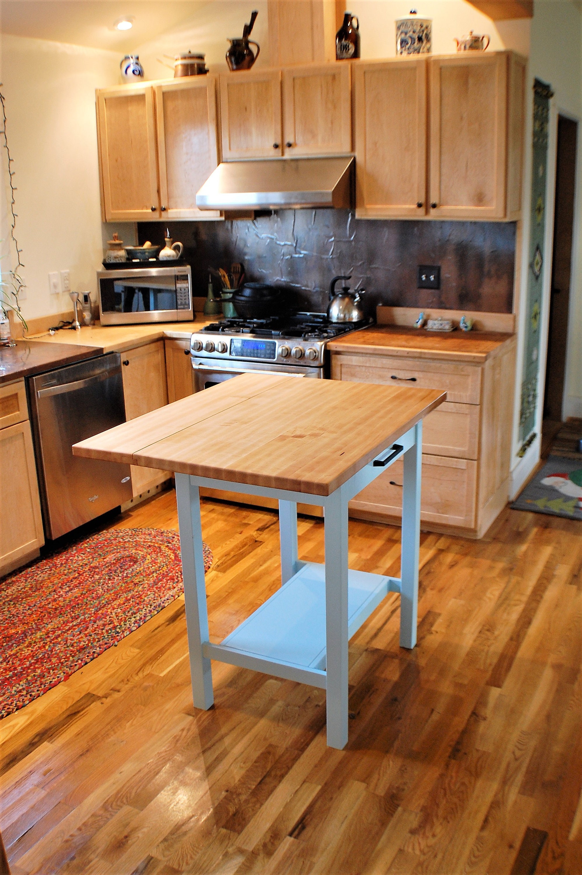 Drop leaf sale butcher block table