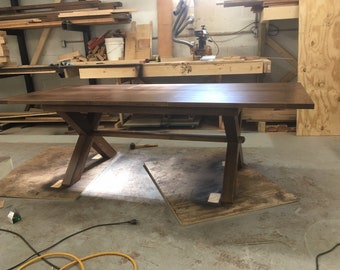 White Oak Cross leg table