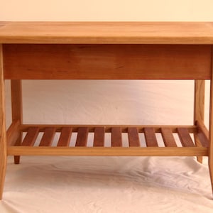 Cherry Shaker Style Coffee Table with Drawer and Shelf
