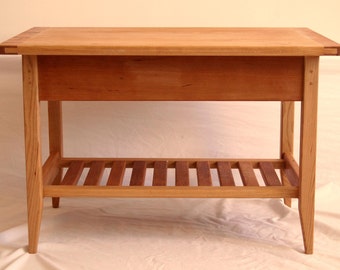 Cherry Shaker Style Coffee Table with Drawer and Shelf