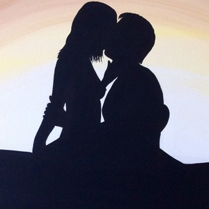 Passion, Romance, Love, Couple's Silhouette Art Print image 2