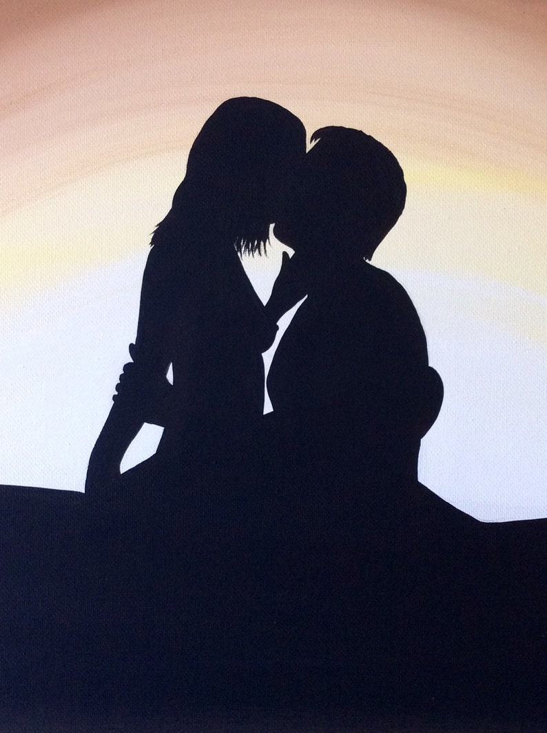 Passion, Romance, Love, Couple's Silhouette Art Print image 2