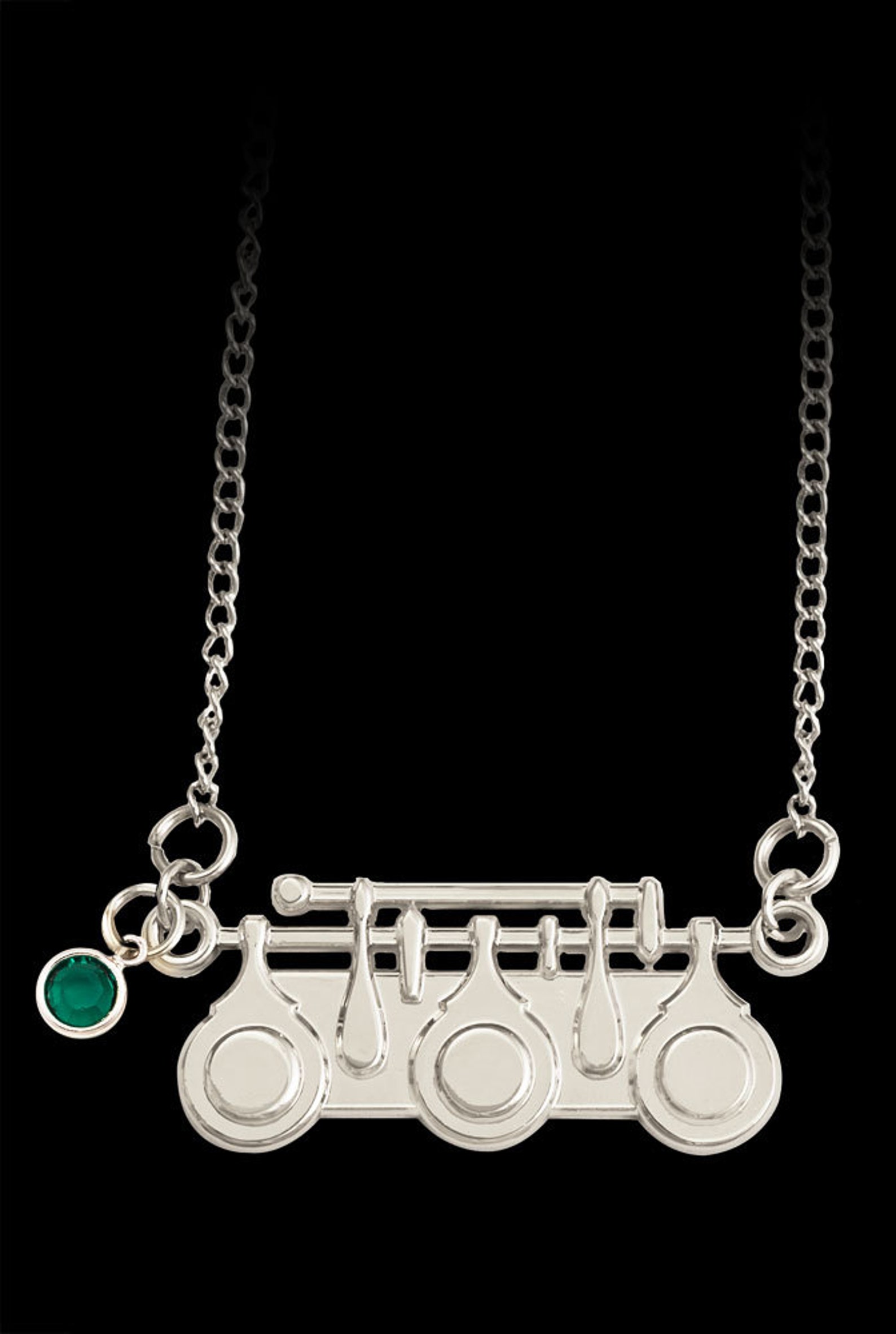 Flute Necklace with Crystal Music jewelry for the flutist or Etsy