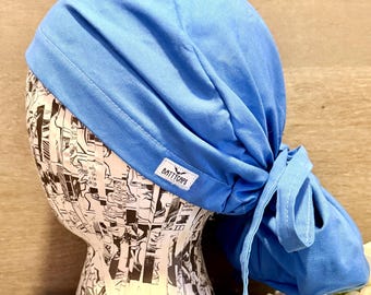 Ponytail Satin Lined Scrub Cap