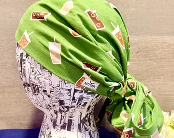 Ponytail Satin Lined Scrub Cap